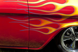 car flame drawing