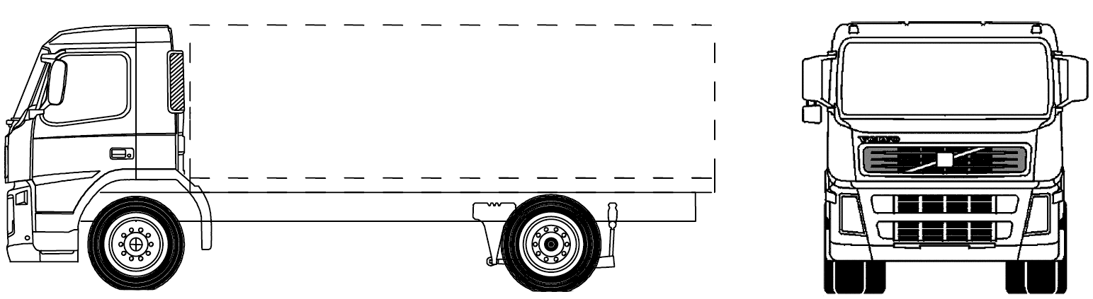 Learn to draw semi truck blueprints