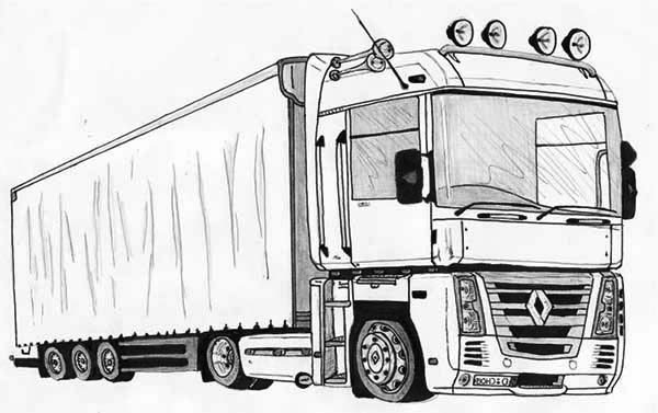 learn to draw semi truckstep by step with pictures